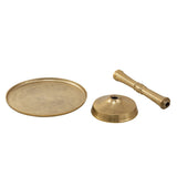 Table d'appoint métal autour de Ø 44x53 cm décotiquement noble ou or avec design en aluminium au milieu du pied