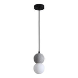 Suspension Leeds grise avec cordon en tissu, vue d'ambiance