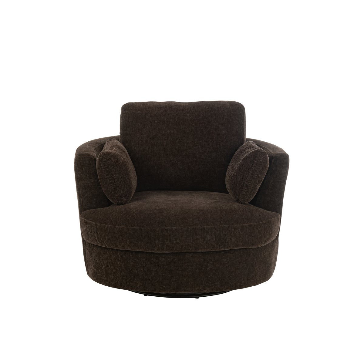 Fauteuil J-Line brun, détail du bois et de la mousse