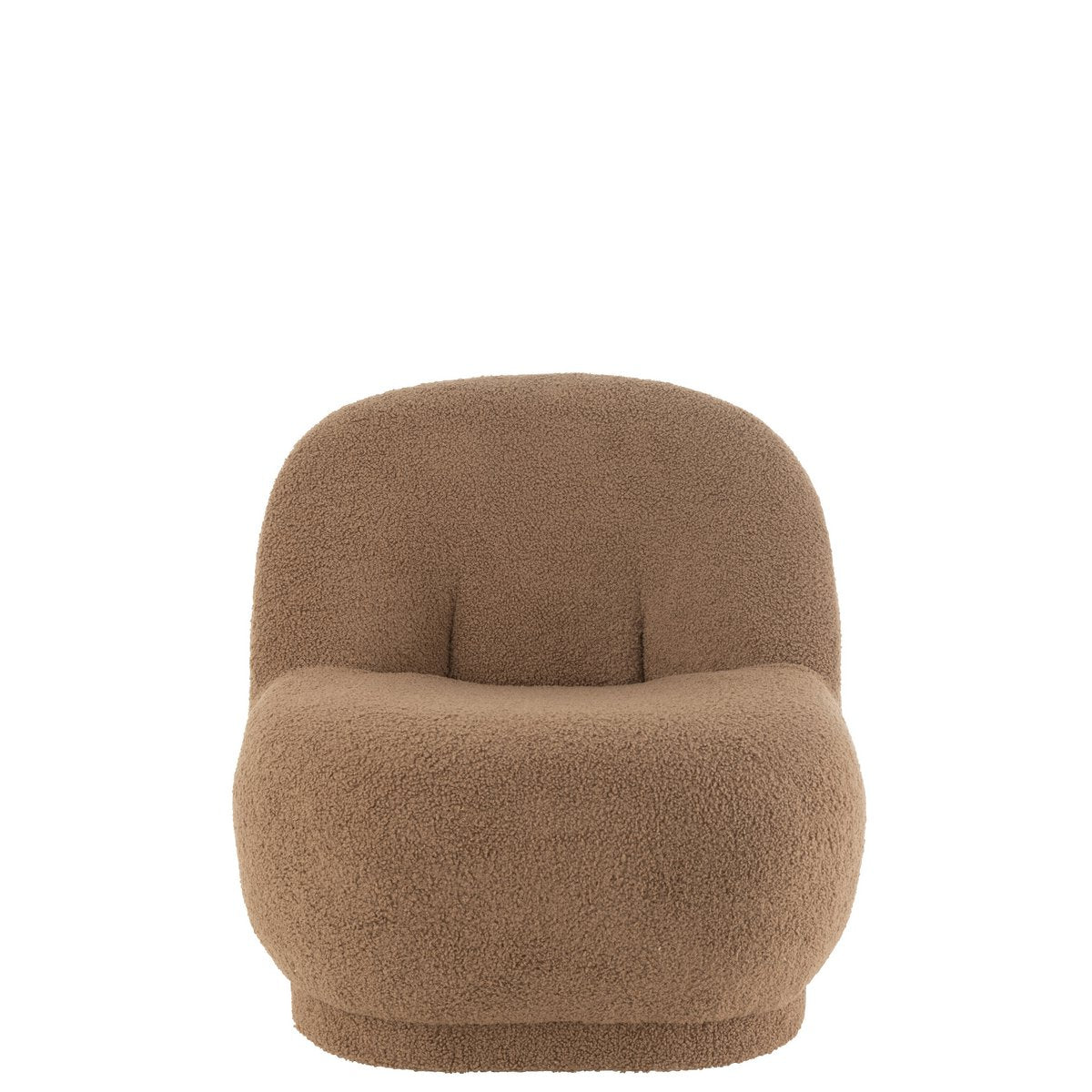 Détail du tissu boucle du canapé Teddy en marron