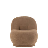 Détail du tissu boucle du canapé Teddy en marron