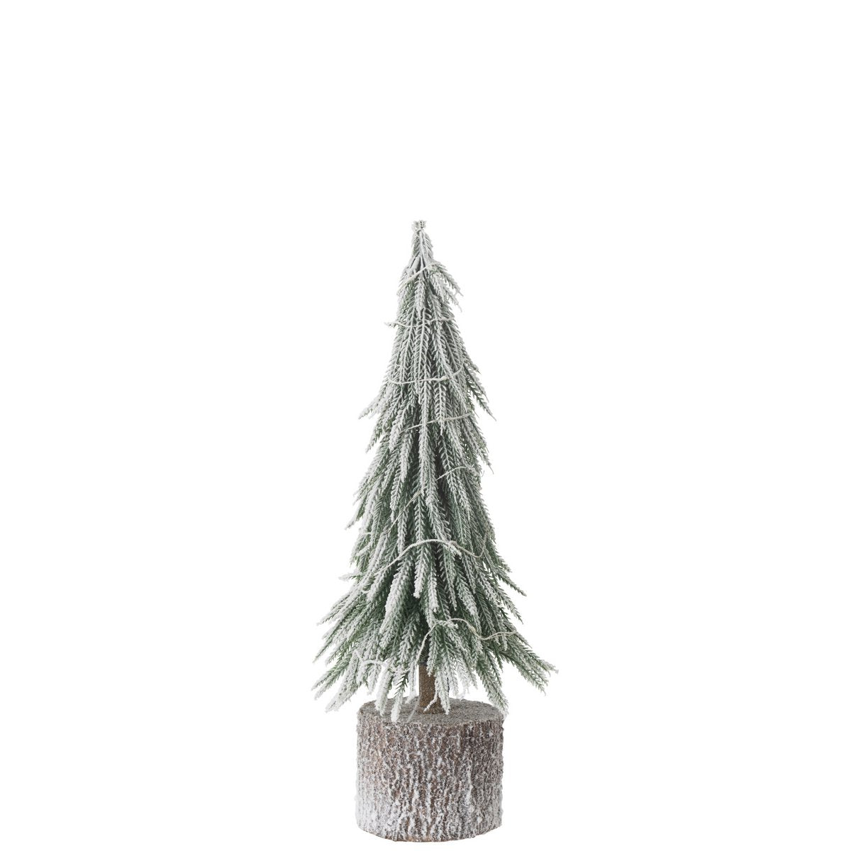 Sapin de Noël A+Led J-Line en plastique vert neige, vue de face