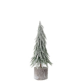 Sapin de Noël A+Led J-Line en plastique vert neige, vue de face