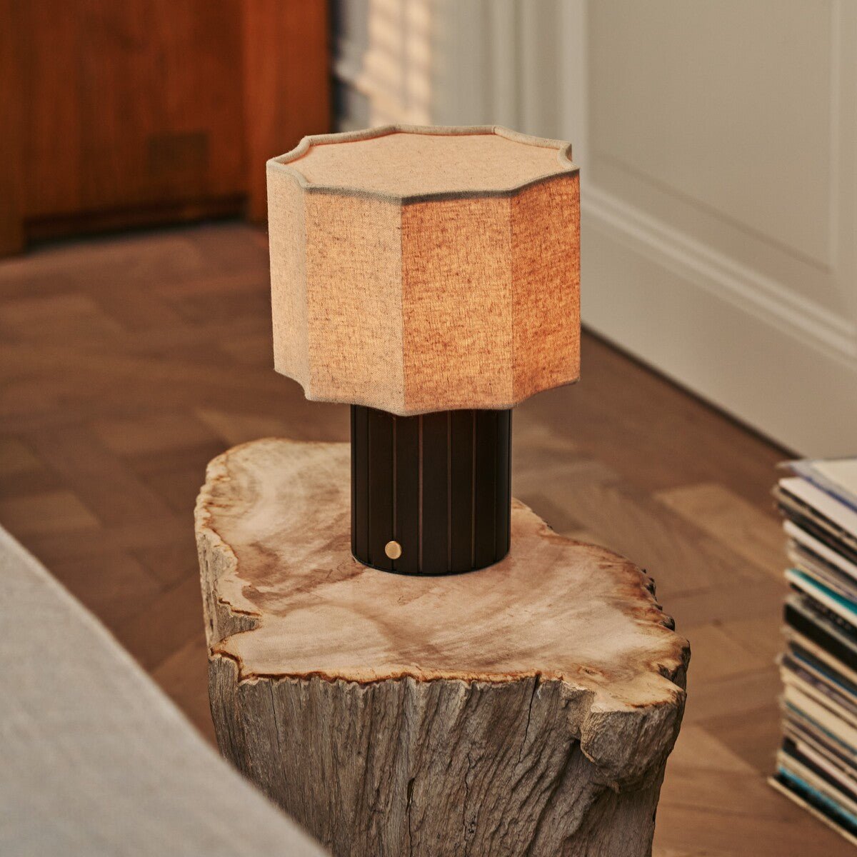 Lampe à poser rechargeable marron foncé Channa