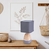Lampe de table en céramict "Cremona" en céramique en brun / gris avec douille E14, lampe de table pour le salon 31 cm de haut