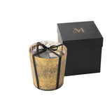 Bougie parfumée M-Chic en verre doré et noir, design élégant