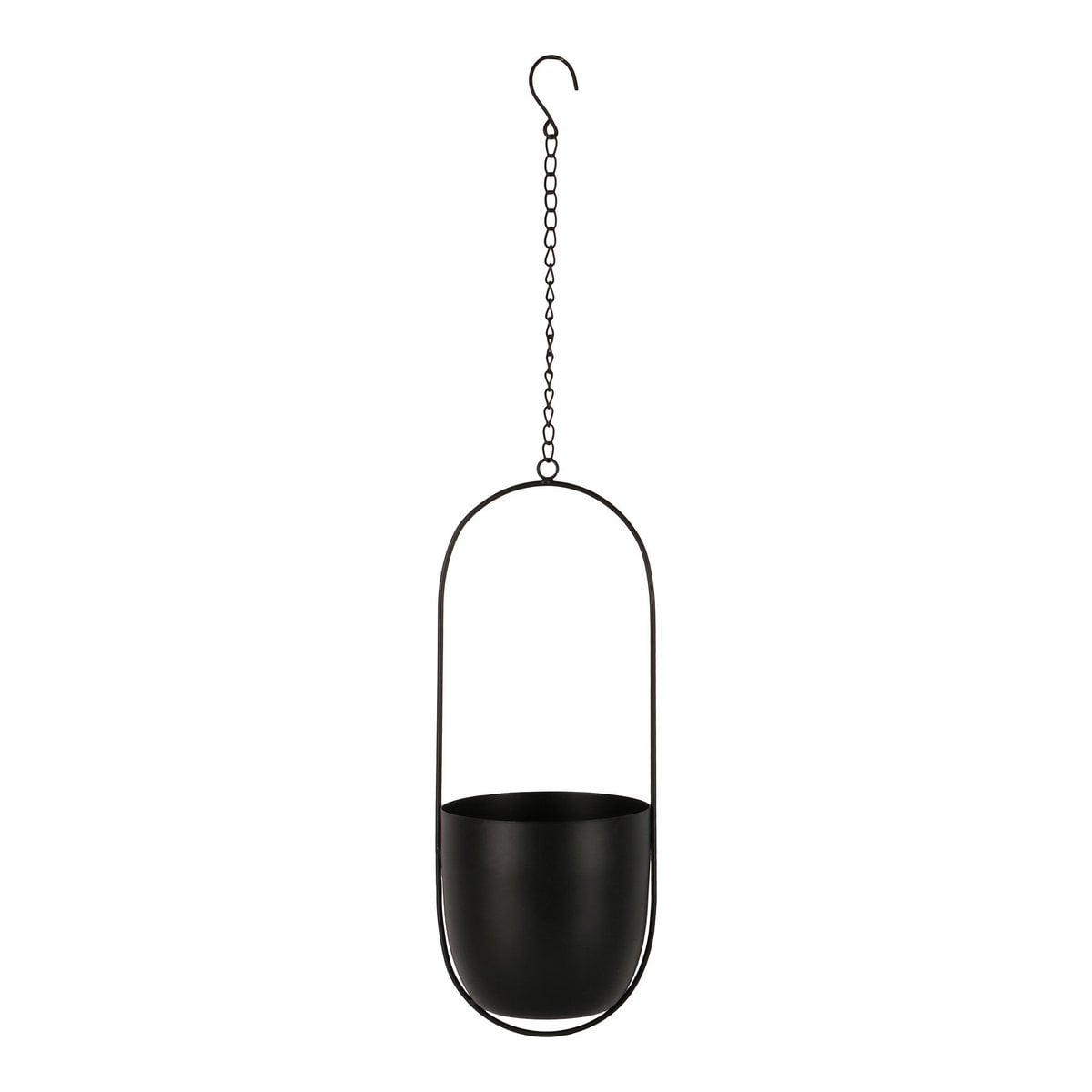 Jardinière suspendue Celle Planter en métal noir, design moderne