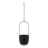 Jardinière suspendue Celle Planter en métal noir, design moderne