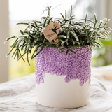 Lot de 3 cache-pots violets en résine Bloom 6 cm 9 cm 12 cm