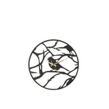 Horloge J-Line Klok Vogel en métal noir, design élégant et moderne.