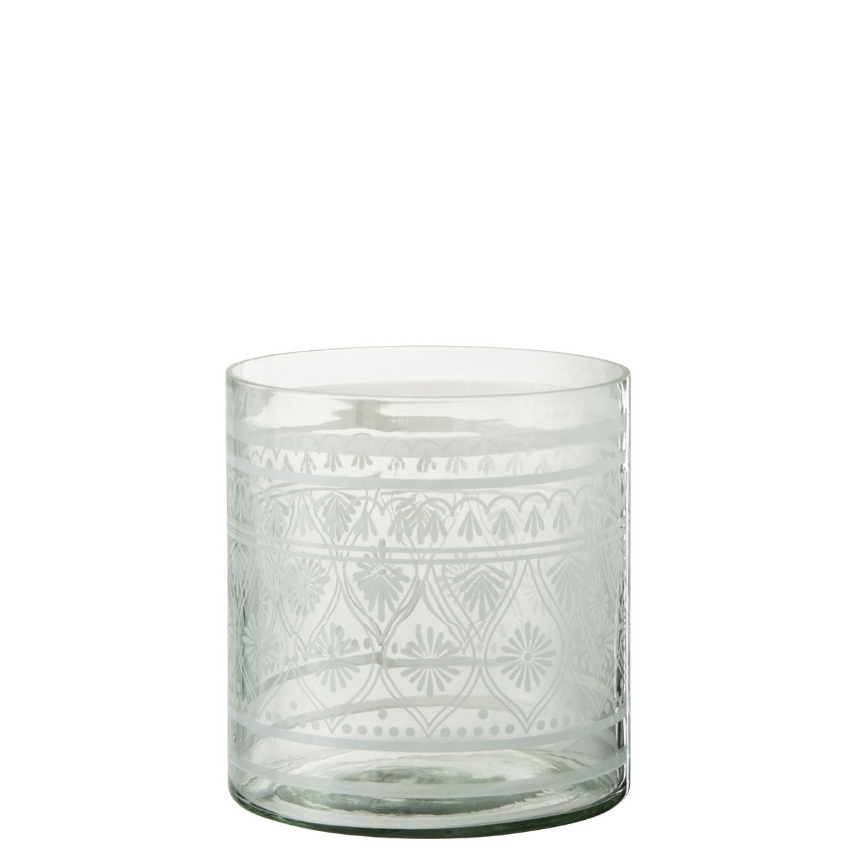 Lanterne J-Line Pattern en verre transparent avec motifs élégants
