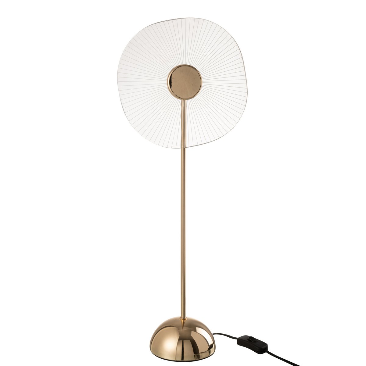 Lampe LED Fleur en métal doré dans un salon moderne