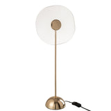 Lampe LED Fleur en métal doré dans un salon moderne