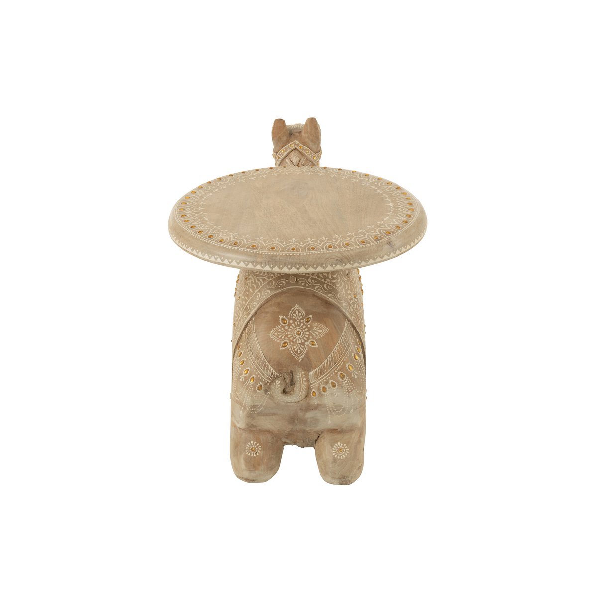 Table d'appoint J-Line avec des objets de décoration posés dessus
