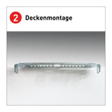 LED PLADIER LAX "BONUS" Ø29 cm, installation et structure de lampe fonctionnelle possibles, lampe de plafond en métal et en plastique en blanc, avec des LED fermement installées, y compris le changeur de couleur CCT