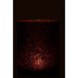 Lanterne J-Line Glitter, vue de côté avec reflet lumineux