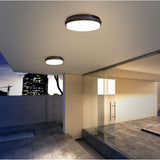 Lampe murale extérieure LED "Mio" Ø 17,5 cm en métal et plastique colorants en anthracite, IP54 pour l'entrée, le balcon, la terrasse