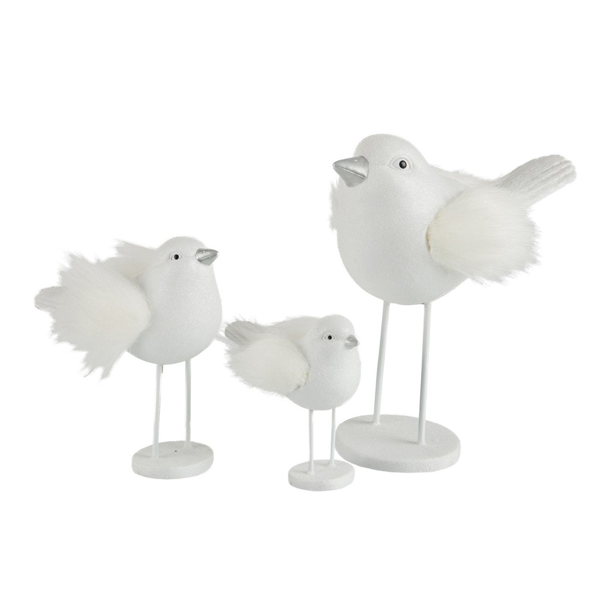 Figure Vogel en polyresine blanc de J-Line, vue latérale