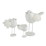 Figure Vogel en polyresine blanc de J-Line, vue latérale