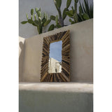 Le Miroir Encadré Bois Flotté - Naturel - M