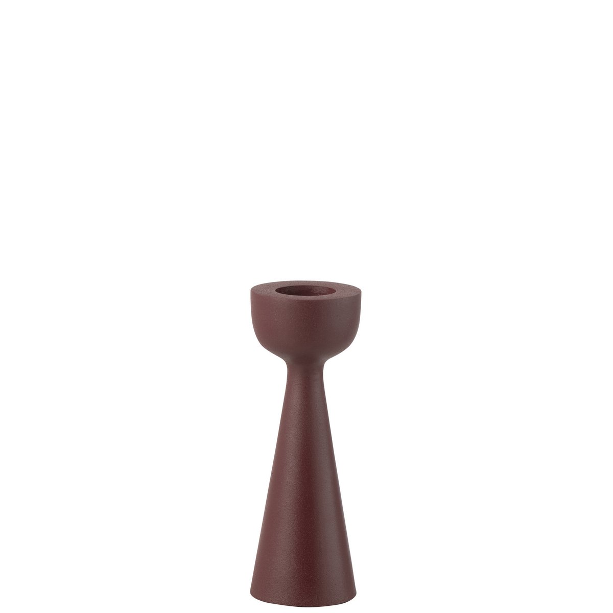 Bougeoir Cône J-Line, détail de la texture en aluminium