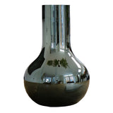 Vase sphérique en verre gris brillant