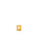 Bougeoir J-Line Diamond Flowers en verre jaune - vue avant