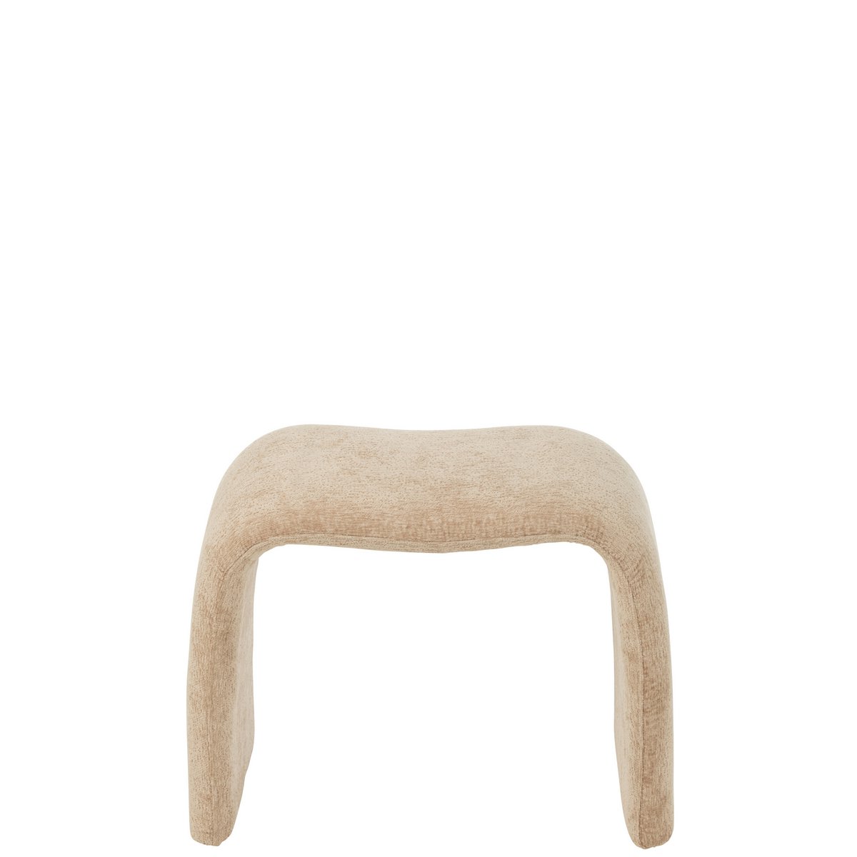 Vue latérale du tabouret J-Line N en textile beige