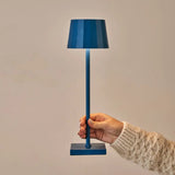 Lampe de table rechargeable bleue William Delftware