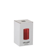 Lampe LED Rouge en Verre Brillant - Détail du verre