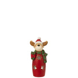 Photophore Renne J-Line illuminé, ajoutant une touche festive