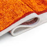Tapis Eco orange, texture douce en polyester