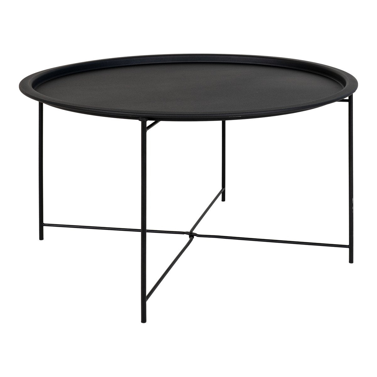 Détail du pied en métal noir de la Table Basse Bastia