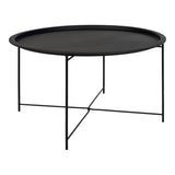 Détail du pied en métal noir de la Table Basse Bastia