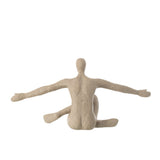 Statue J-Line Bras Ouvert Résine Beige