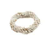 Le rond de serviette en perles - Blanc