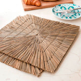 Set de table VARNA en jonc de mer naturel - vue de dessus