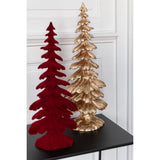 Décoration J-Line Denneboom en or sur un fond élégant