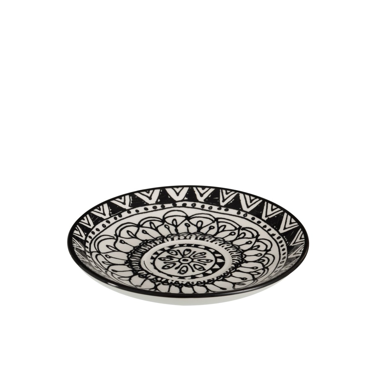 Sac à Café et Soucoupe en céramique noir et blanc avec design boho chic