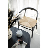 J-Line Chaise Ton Bois de Hêtre/Corde Noir