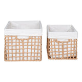 Grand panier Bustelo en papier naturel, dimensions 35 x 25 x 22 cm