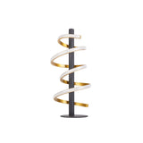 Lampe de table à LED "Belleza", lampe de table en métal moderne et en plastique en noir, or et blanc, avec des LED fermement construites, 50 cm de haut, l'éclairage pour le salon, la salle à manger, la chambre ou le bureau.