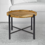 Table d'appoint ø55cm table basse table de salon ronde structure métal Sioux