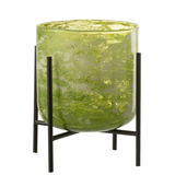 Lanterne J-Line Standing Marble en verre vert, vue avant
