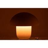 Détail de la lampe de table J-Line en métal beige