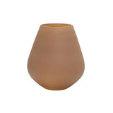 Vase Tasman mat en verre beige et marron