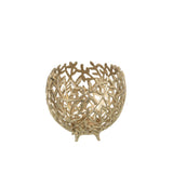 Bougeoir J-Line Leaf - aluminium - or - L