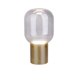 Lumière de table sans fil "Albero" Lumière de table décorative faite de métal et de verre de couleur en laiton avec des LED fermement intégrées, dimmables avec capteur tactile, 25 cm de haut