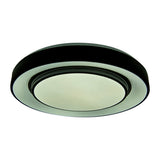 Plafond LED "Monterey" Ø 37,5 cm, de nombreuses fonctions, en métal et en plastique en noir, avec des LED intégrées, un éclairage pour les salons, le couloir ou le bureau