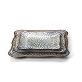 Assiette Carrée Lotus Ice - Gris Marron - XL